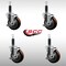 Service Caster 4'' SS Maroon Poly Swivel 1'' Expanding Stem Caster Set with Brake, 4PK SCC-SSEX20S414-PPUB-MRN-TLB-1-4 - alternate 4